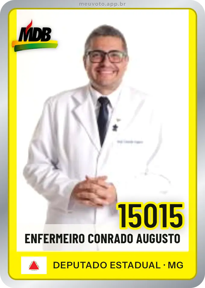 Carta de Enfermeiro Conrado Augusto, número 15015, MDB