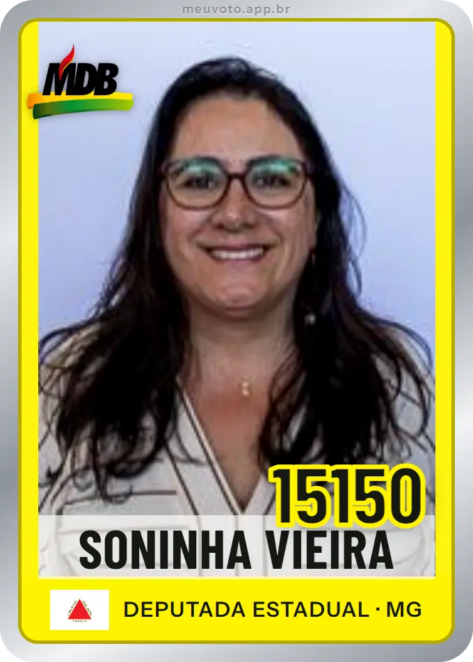 Carta de Soninha Vieira, número 15150, MDB