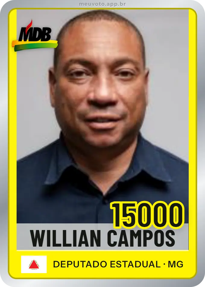 Carta de Willian Campos, número 15000, MDB