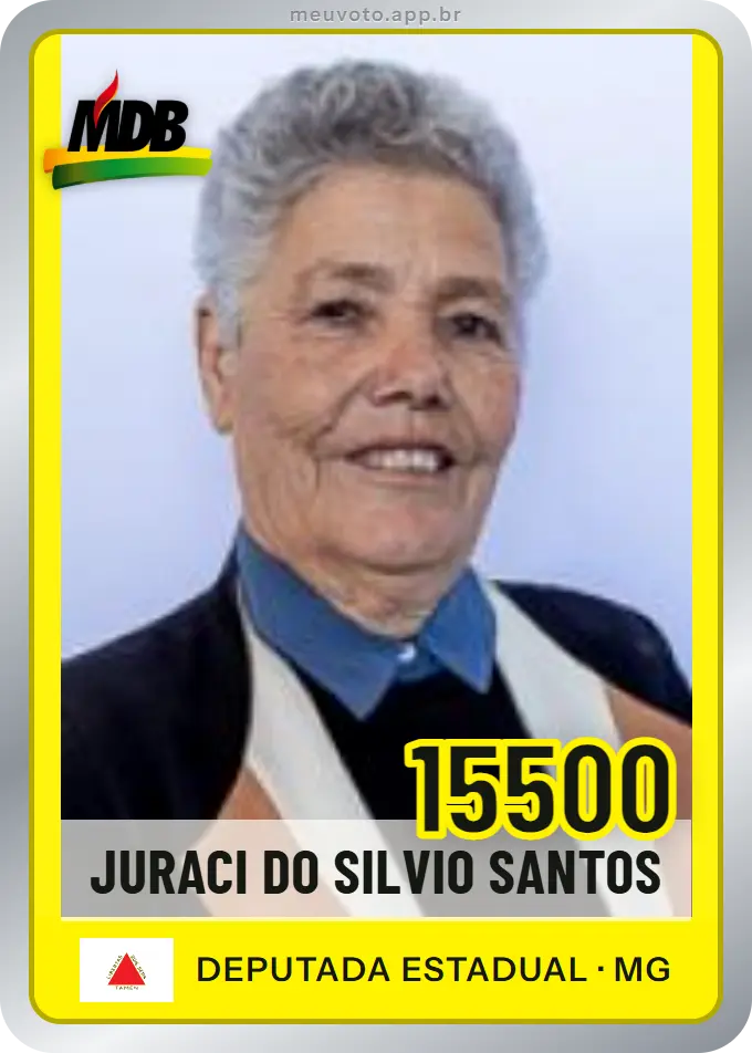 Carta de Juraci do Silvio Santos, número 15500, MDB