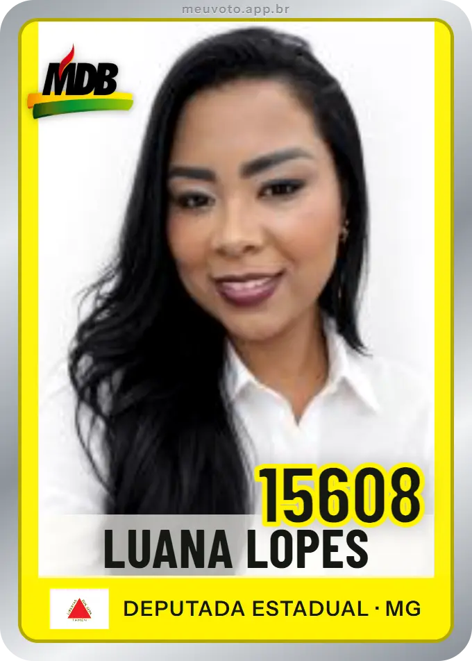 Carta de Luana Lopes, número 15608, MDB