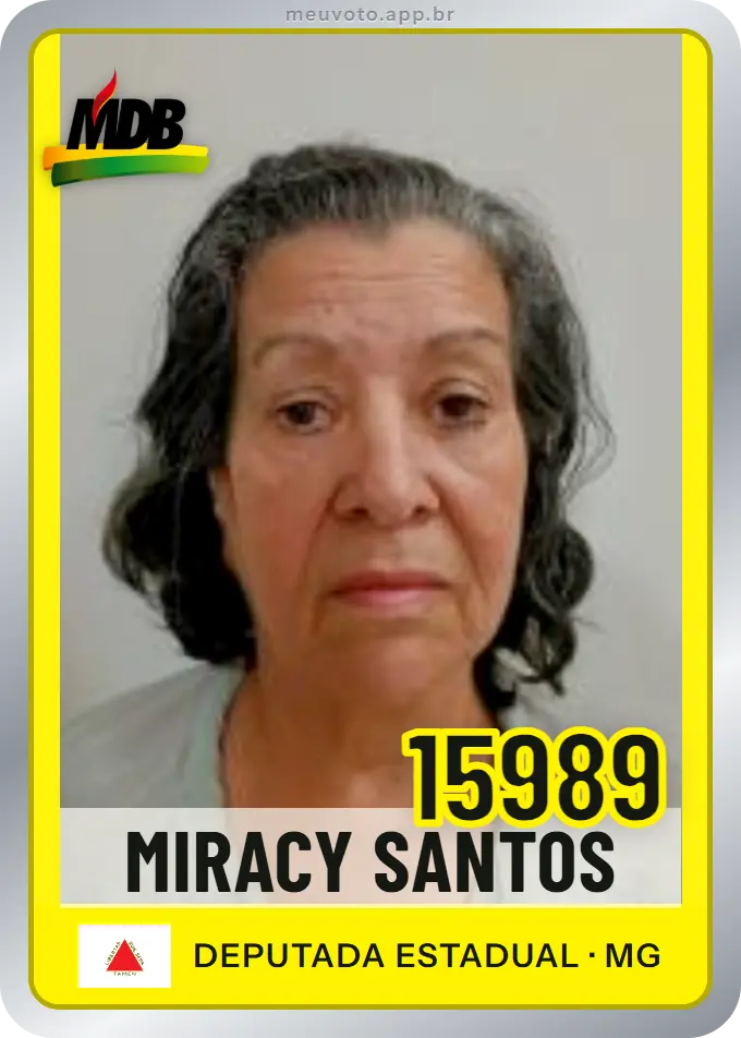 Carta de Miracy Santos, número 15989, MDB