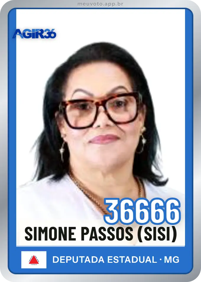 Carta de Simone Passos (sisi), número 36666, Agir