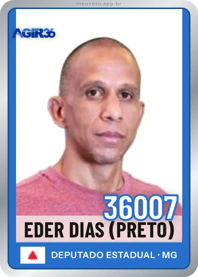 Carta de Eder Dias (preto), número 36007, Agir