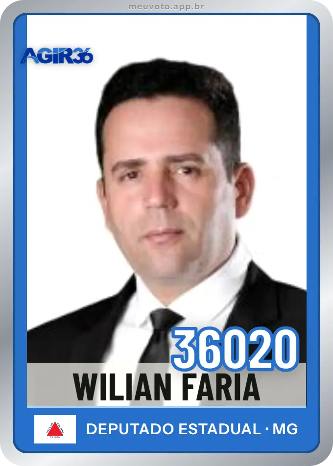 Carta de Wilian Faria, número 36020, Agir