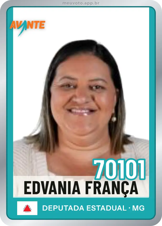 Carta de Edvania França, número 70101, Avante