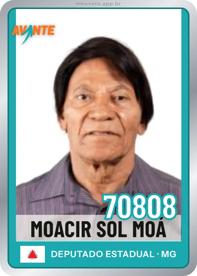Carta de Moacir Sol Moá, número 70808, Avante