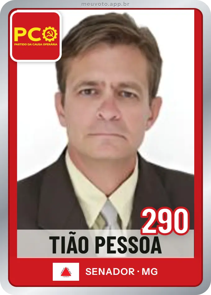 Carta de Tião Pessoa, número 290, PCO