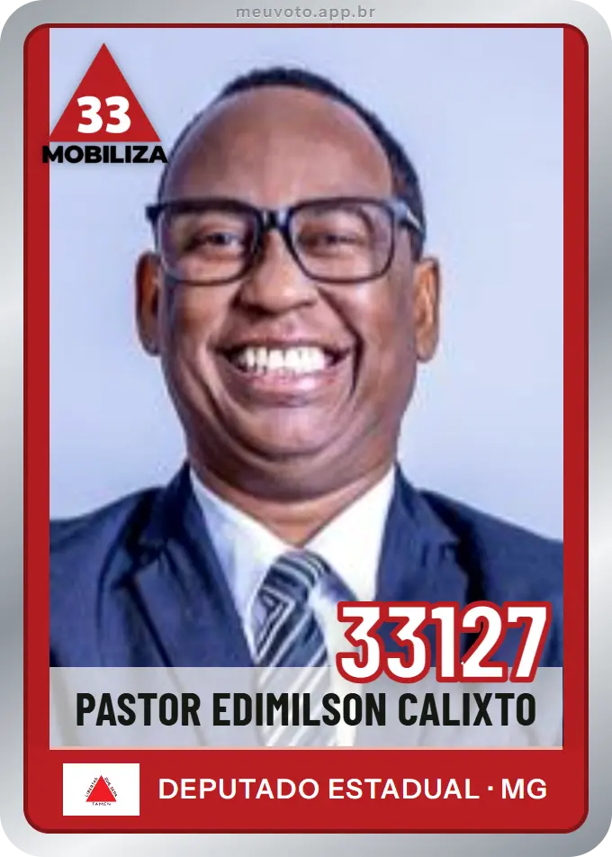 Carta de Pastor Edimilson Calixto, número 33127, Mobiliza