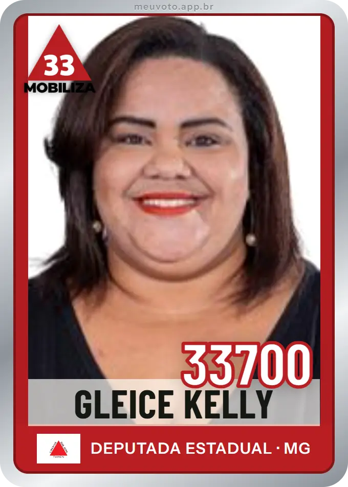 Carta de Gleice Kelly, número 33700, Mobiliza