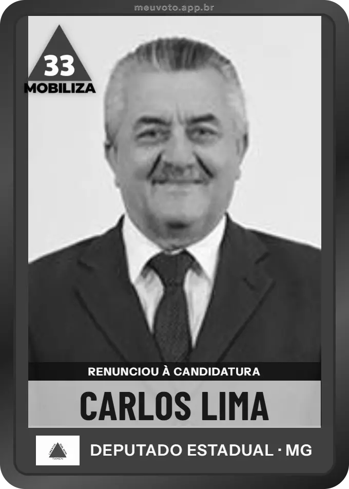 Carta de Carlos Lima, Mobiliza. Renunciou à candidatura e não vai à urna.