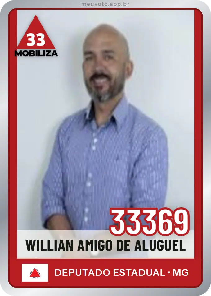 Carta de Willian Amigo de Aluguel, número 33369, Mobiliza
