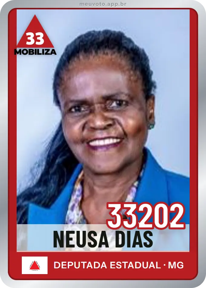 Carta de Neusa Dias, número 33202, Mobiliza