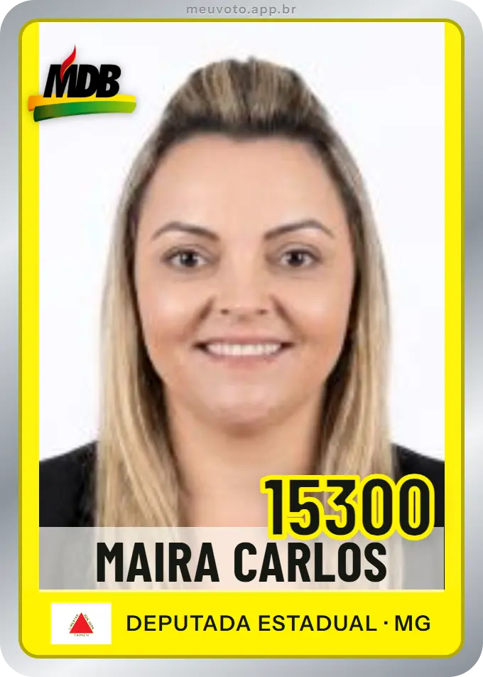 Carta de Maira Carlos, número 15300, MDB