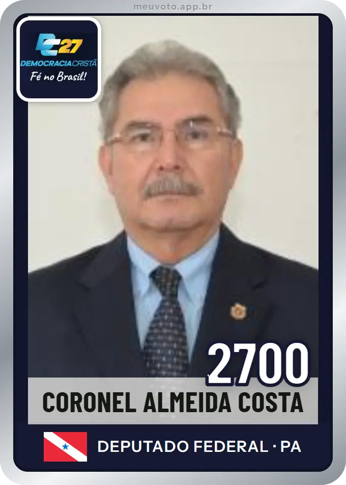 Carta de Coronel Almeida Costa, número 2700, DC