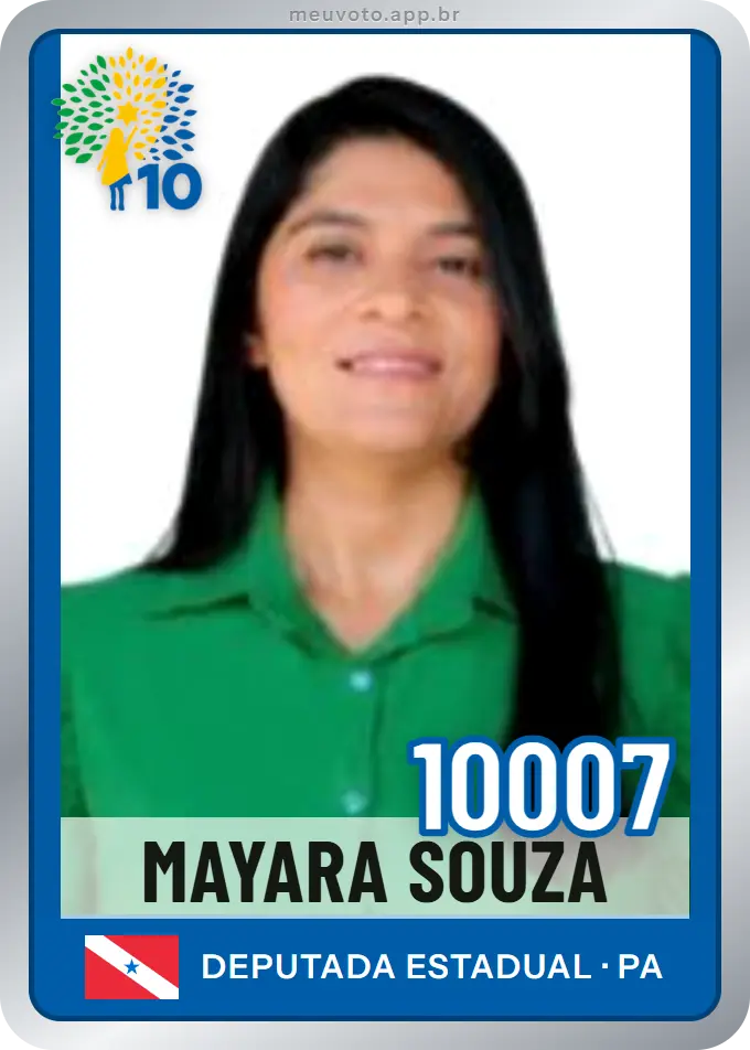Carta de Mayara Souza, número 10007, Republicanos