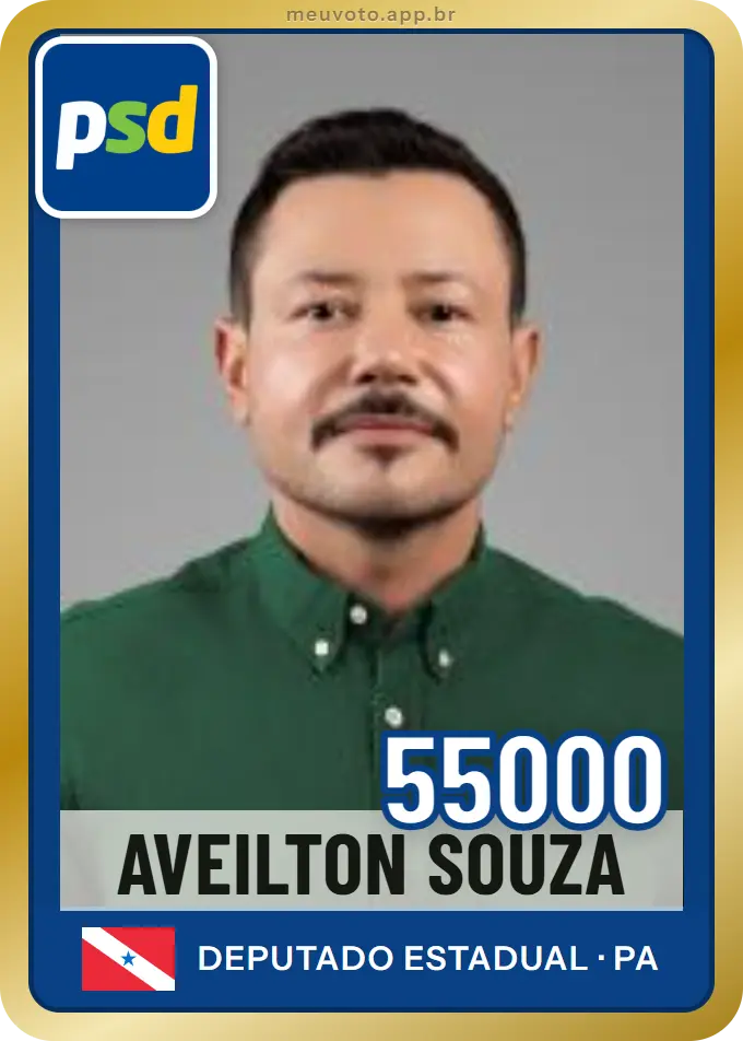 Carta de Aveilton Souza, número 55000, PSD
