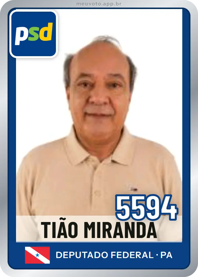 Carta de Tião Miranda, número 5594, PSD