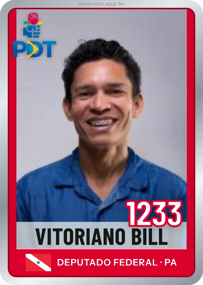 Carta de Vitoriano Bill, número 1233, PDT