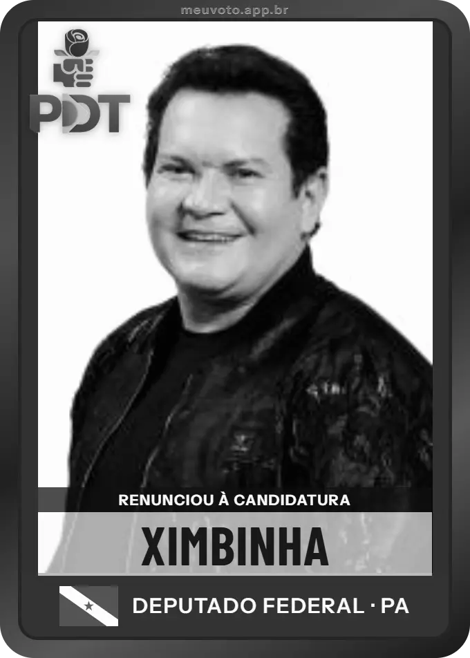 Carta de Ximbinha, PDT. Renunciou à candidatura e não vai à urna.