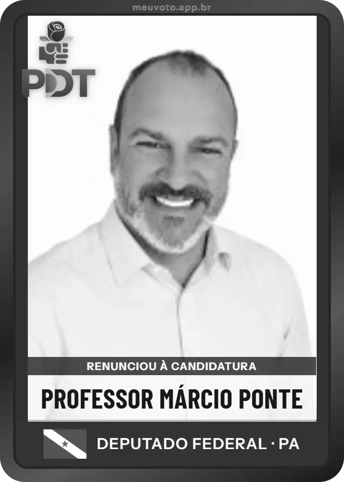 Carta de Professor Márcio Ponte, PDT. Renunciou à candidatura e não vai à urna.