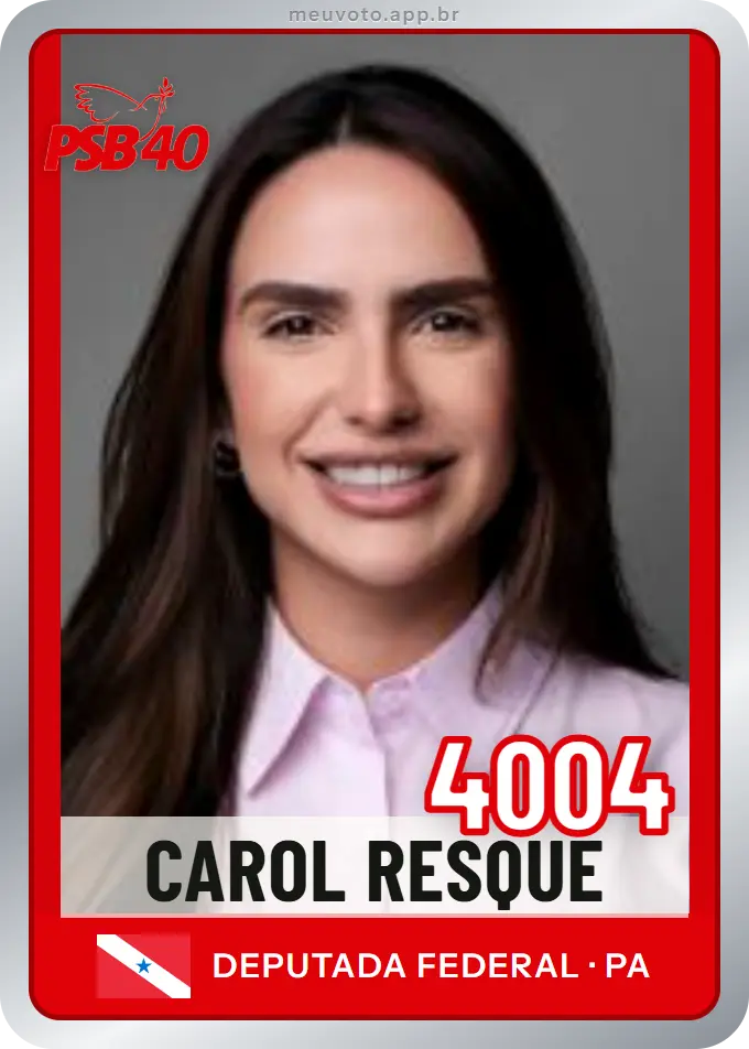 Carta de Carol Resque, número 4004, PSB