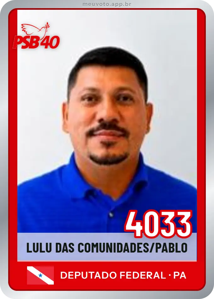 Carta de Lulu das Comunidades/pablo, número 4033, PSB