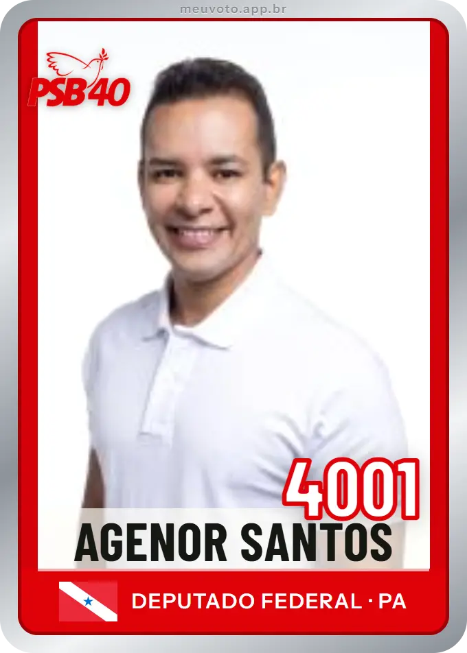 Carta de Agenor Santos, número 4001, PSB