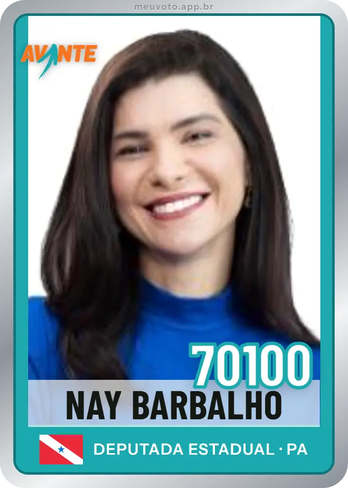 Carta de Nay Barbalho, número 70100, Avante
