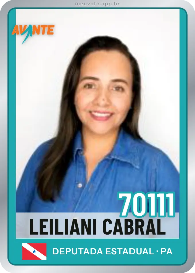 Carta de Leiliani Cabral, número 70111, Avante