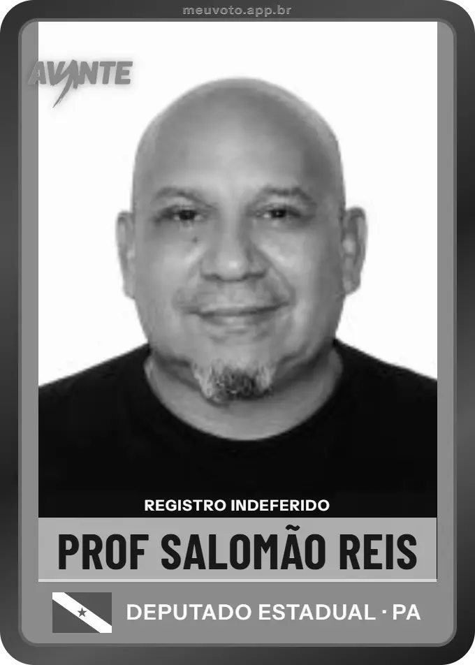 Carta de Prof Salomão Reis, Avante. Teve o registro indeferido pelo TSE e não vai à urna.