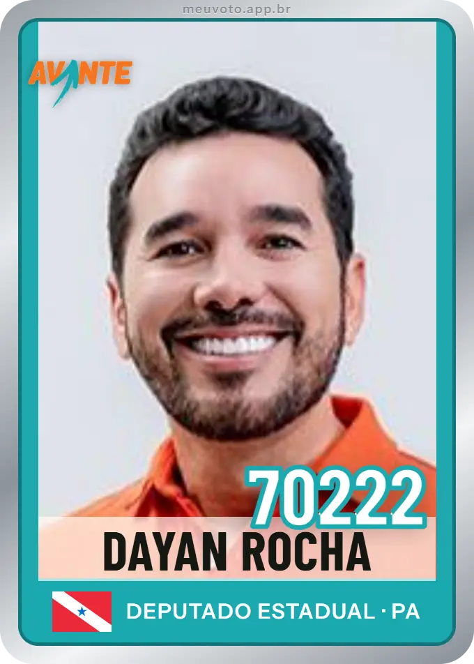 Carta de Dayan Rocha, número 70222, Avante