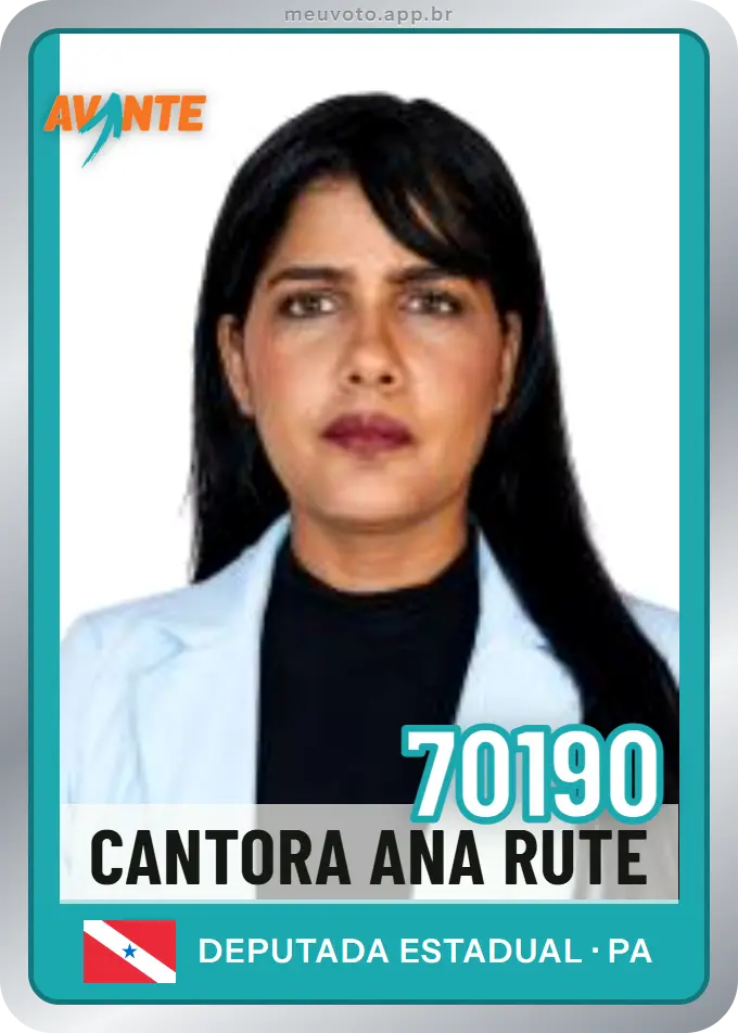 Carta de Cantora Ana Rute, número 70190, Avante