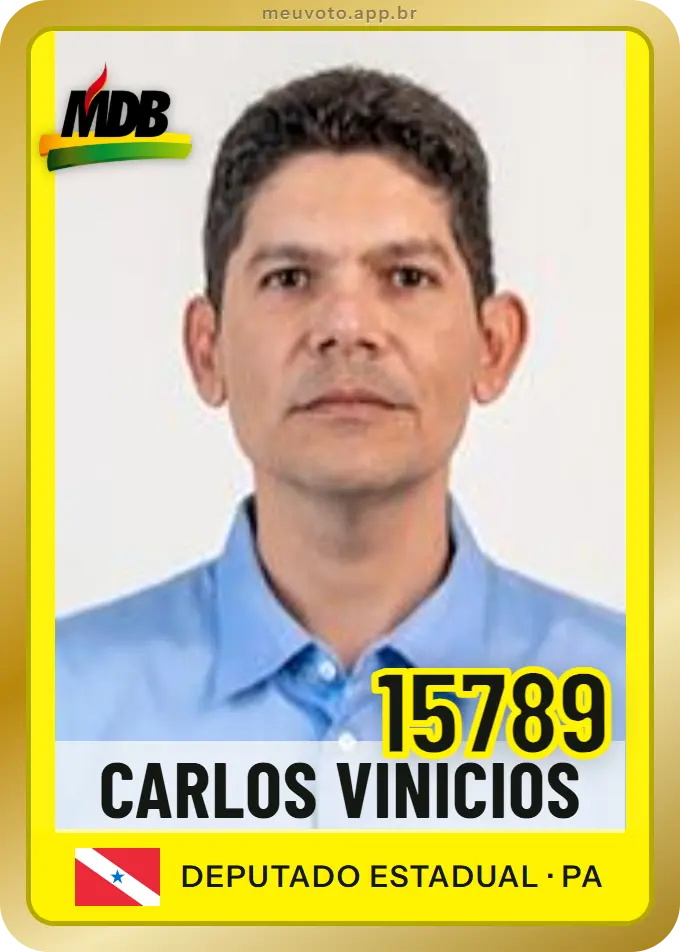 Carta de Carlos Vinicios, número 15789, MDB