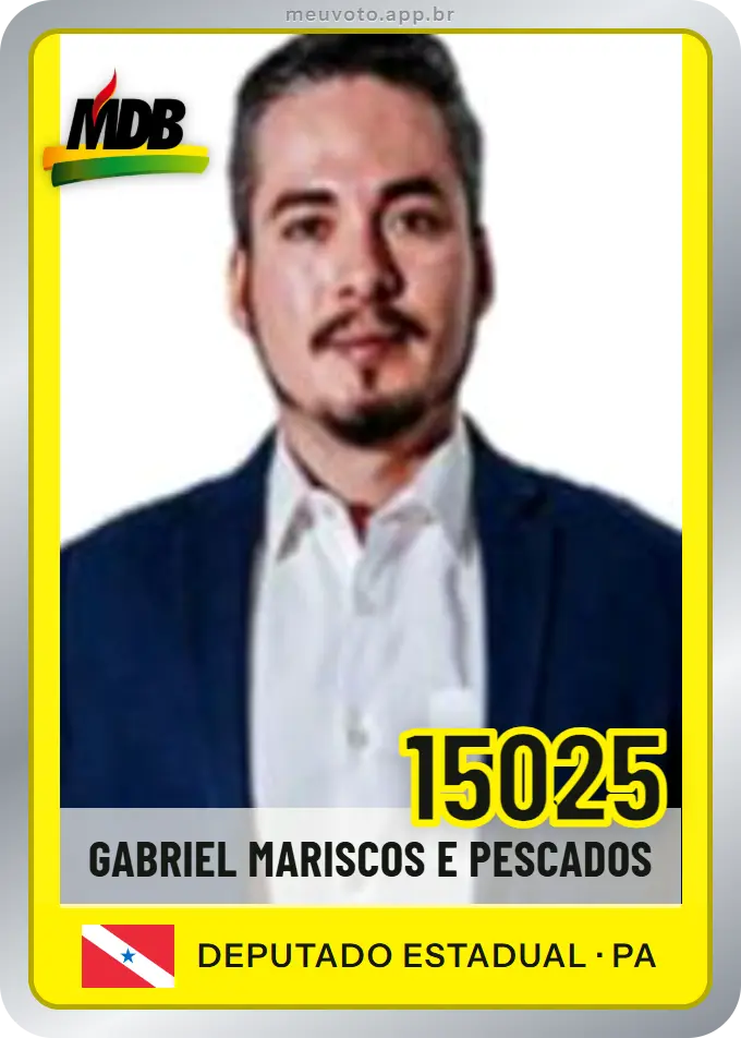 Carta de Gabriel Mariscos e Pescados, número 15025, MDB
