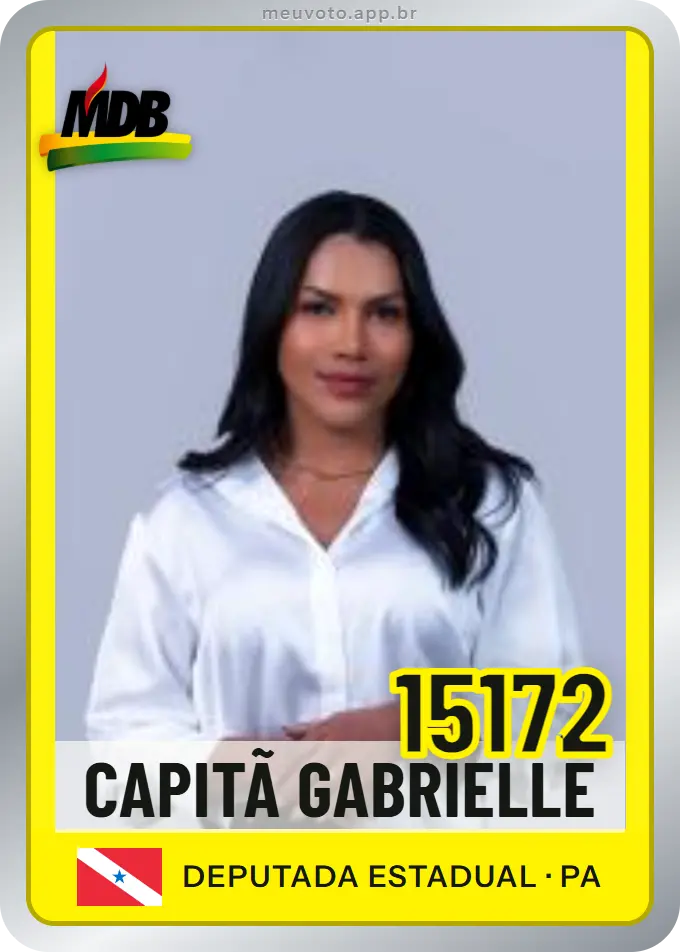 Carta de Capitã Gabrielle, número 15172, MDB