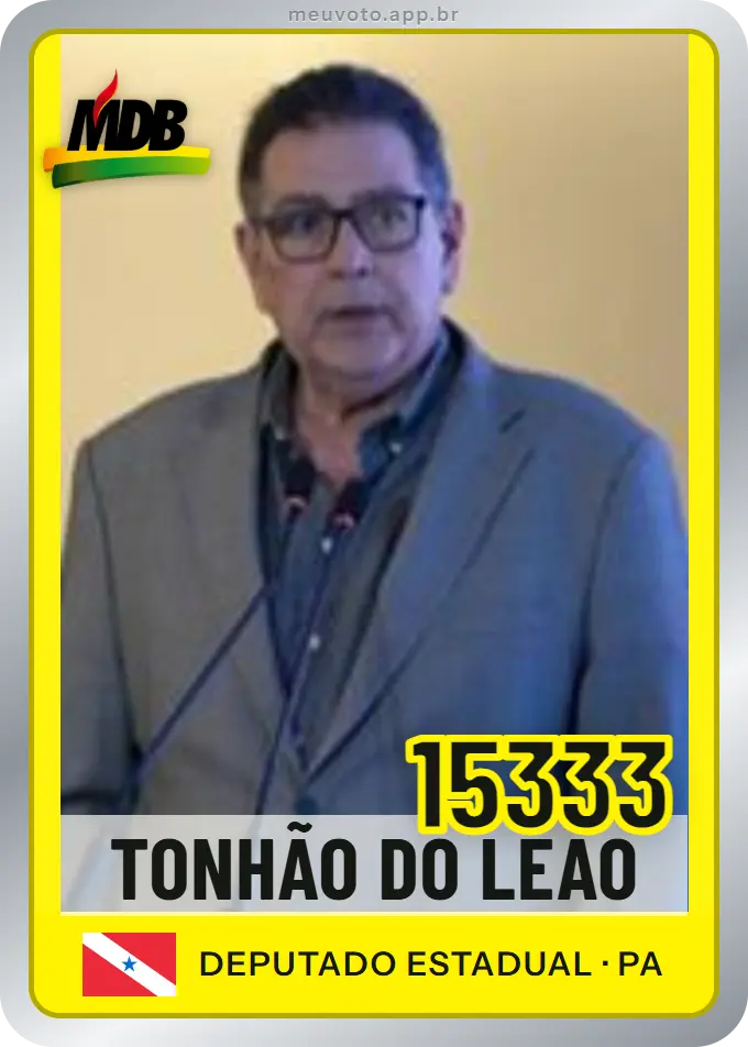 Carta de Tonhão do Leão, número 15333, MDB