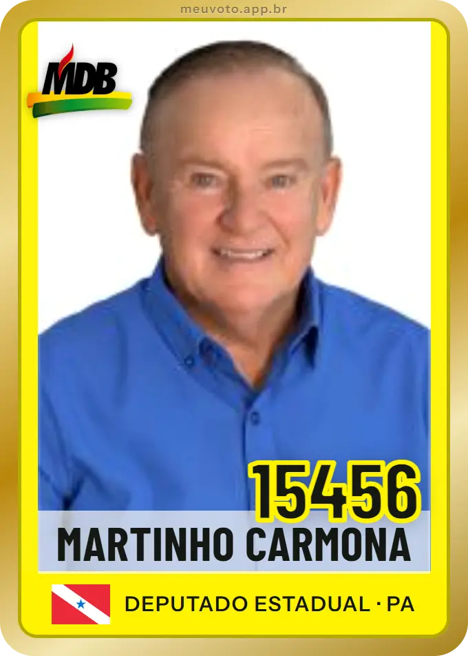Carta de Martinho Carmona, número 15456, MDB