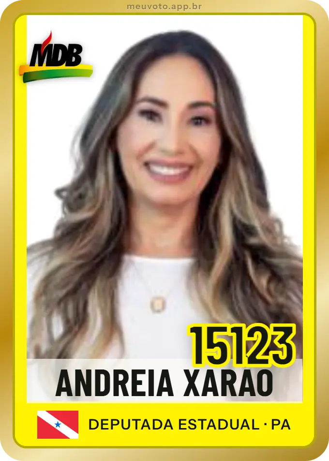 Carta de Andreia Xarão, número 15123, MDB