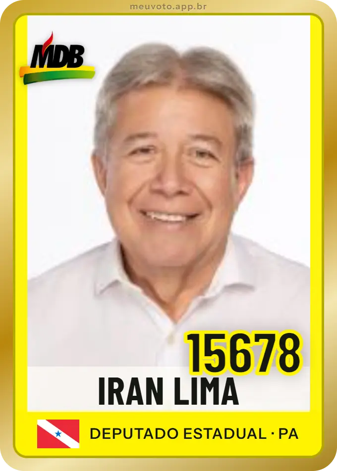 Carta de Iran Lima, número 15678, MDB