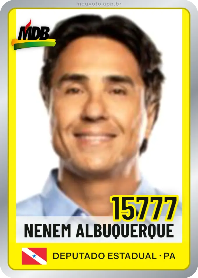Carta de Nenem Albuquerque, número 15777, MDB