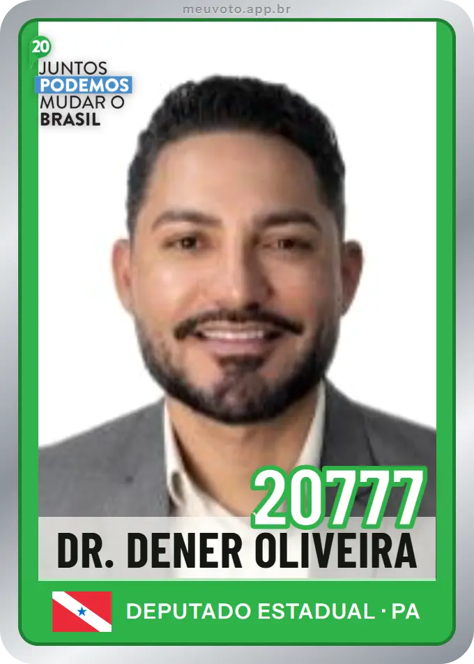 Carta de Dr. Dener Oliveira, número 20777, Podemos