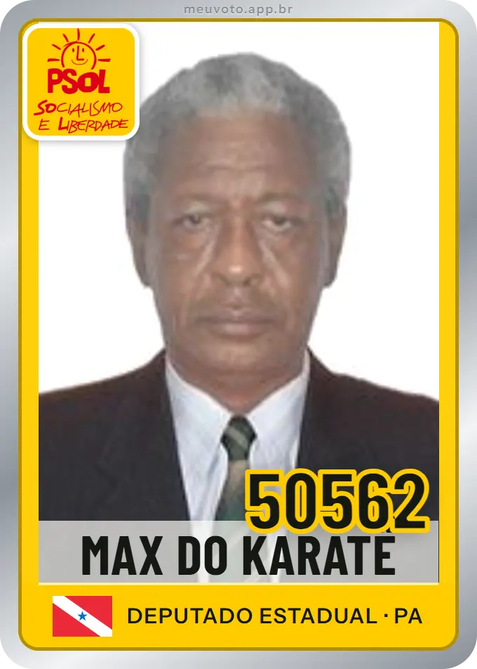 Carta de Max do Karatê, número 50562, PSOL