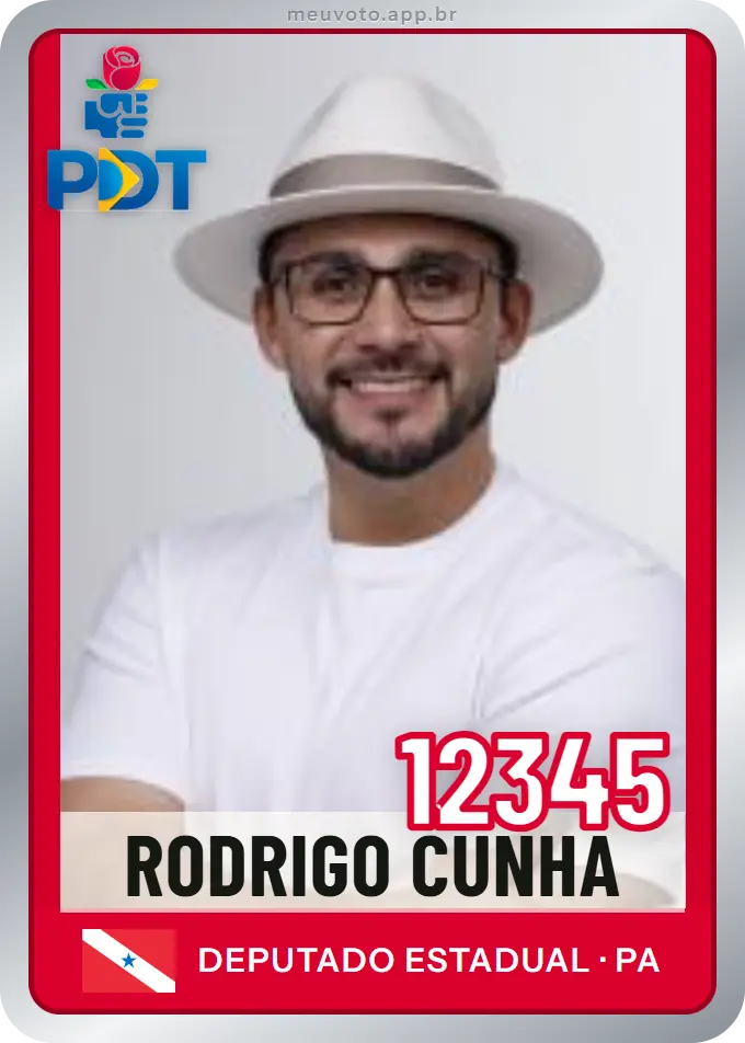 Carta de Rodrigo Cunha, número 12345, PDT