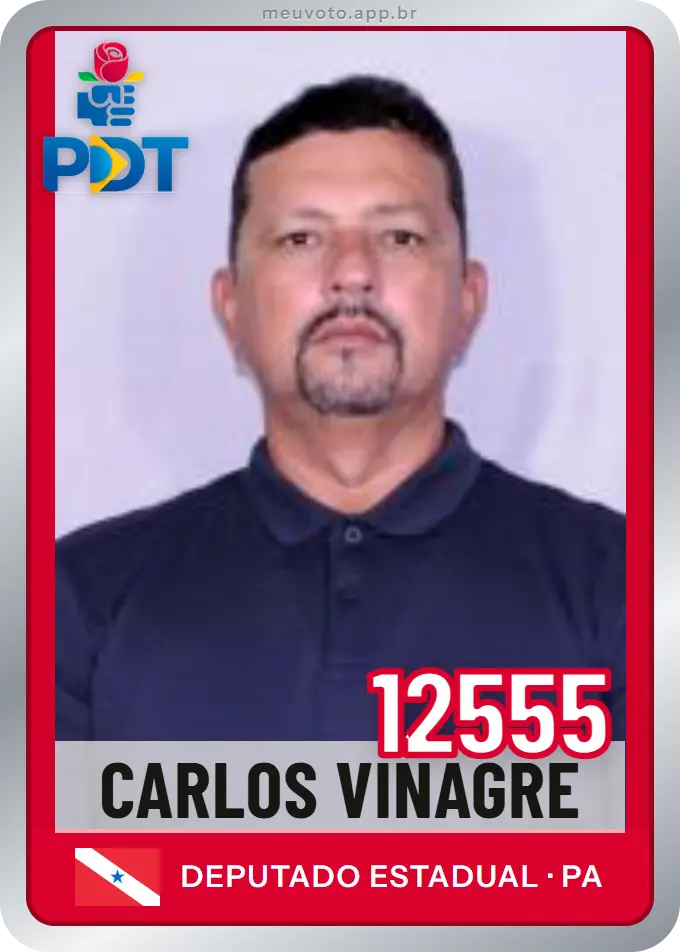 Carta de Carlos Vinagre, número 12555, PDT