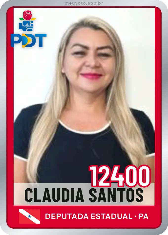 Carta de Claudia Santos, número 12400, PDT