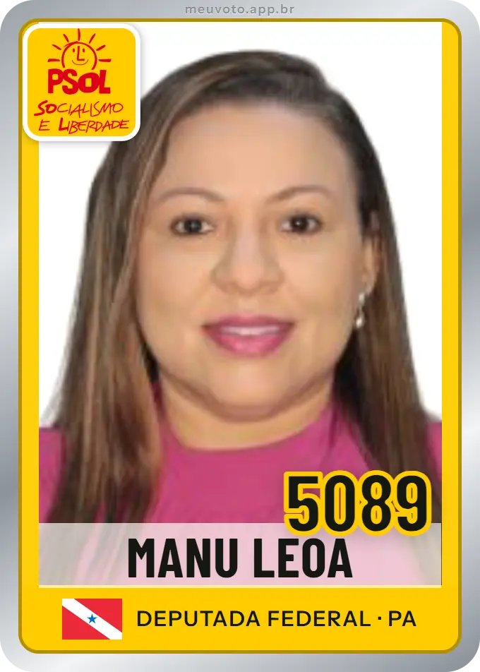 Carta de Manu Leoa, número 5089, PSOL