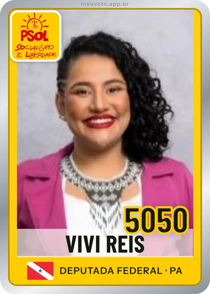 Carta de Vivi Reis, número 5050, PSOL