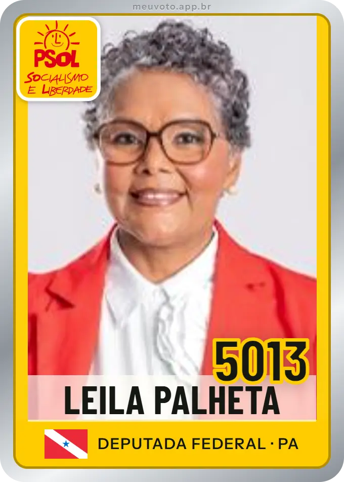 Carta de Leila Palheta, número 5013, PSOL