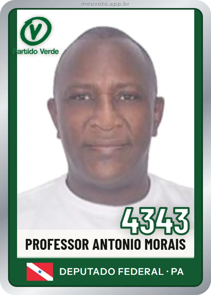 Carta de Professor Antonio Morais, número 4343, PV
